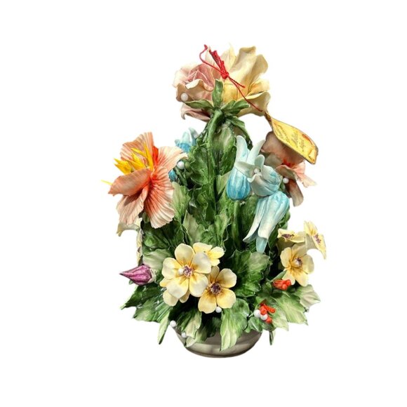 Mollica Capodimonte Porcelain Flower Bouquet IOB w/Hang Tag - Picture 4 of 12